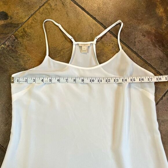 J. Crew Razorback Spaghetti Strap Soft White Tank  8 - Picture 4 of 8